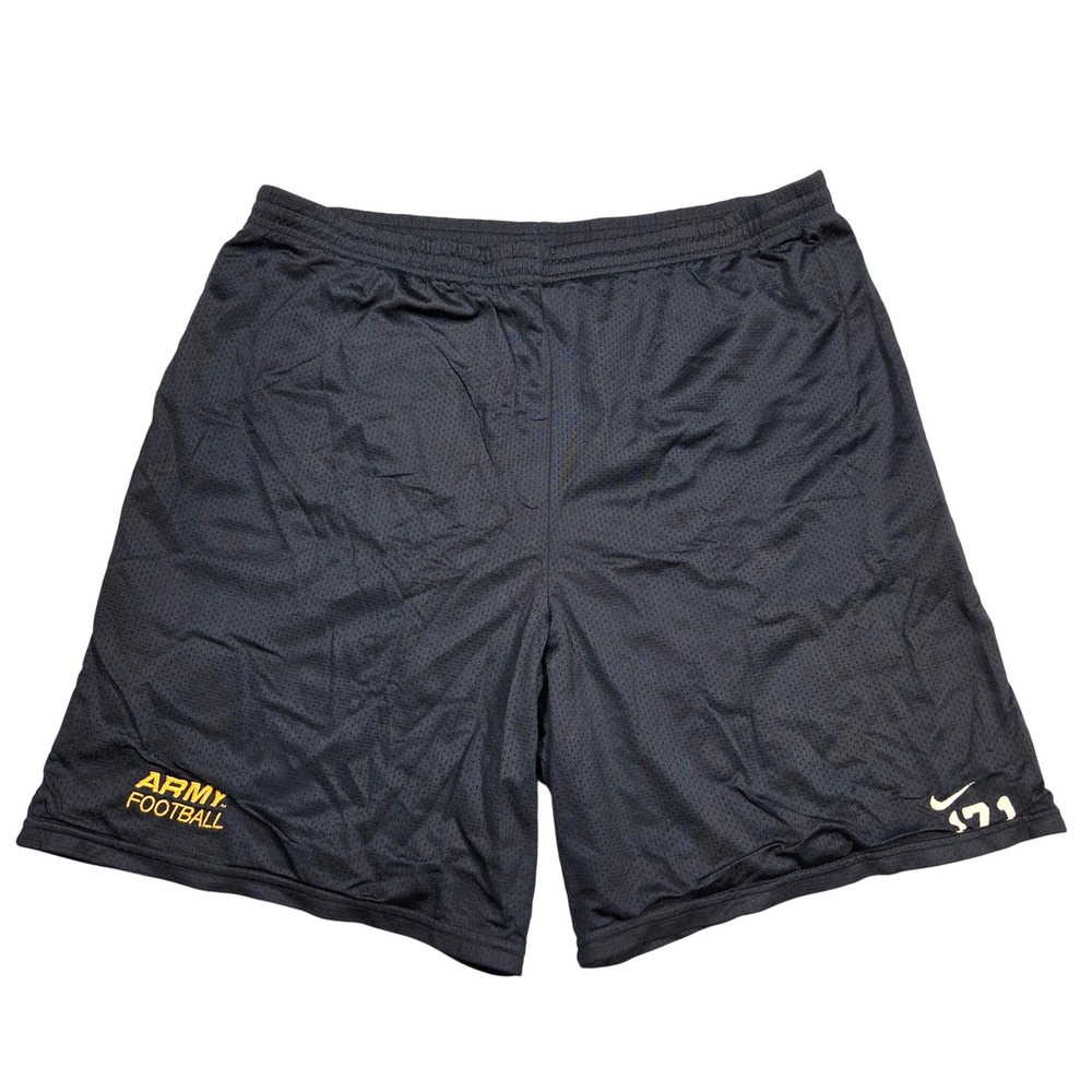 Vintage Nike Team Army Football Shorts‎ Black XL Athletic Mesh Gym Workout Retro
